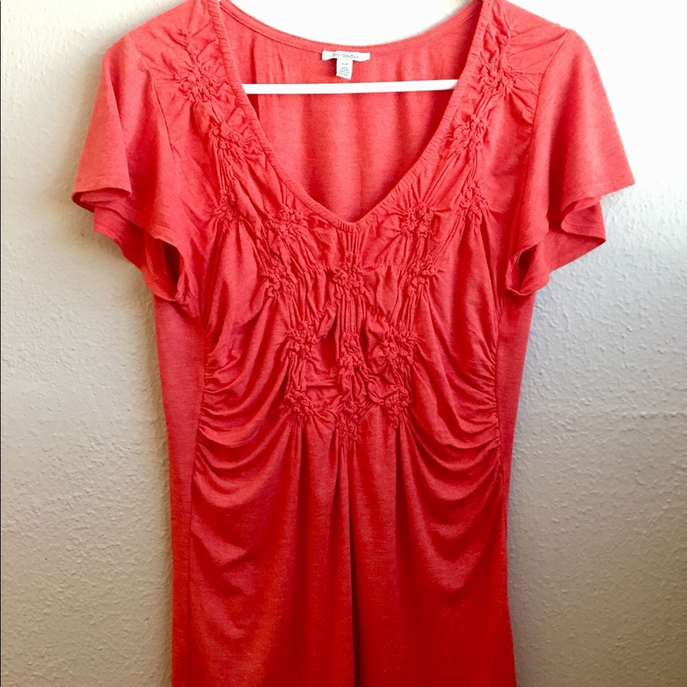 Anthropologie (Bordeaux) Top with Ruching Detail